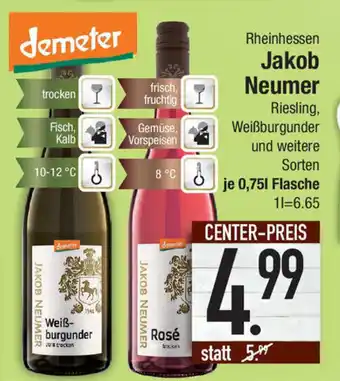 Marktkauf demeter Rheinhessen Jakob Neumer 0,75L Angebot