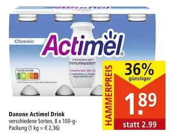 Marktkauf Danone Actimel Drink 8 x 100 g Angebot