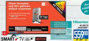 Marktkauf Hisense 4K UHD TV ,,65AE7000F" Angebot