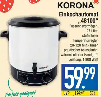 Marktkauf Korona Einkochautomat ,,48100" Angebot