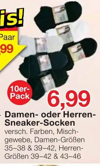 Jawoll Damen oder Herren Sneaker Socken 10er Pack Angebot