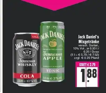 Edeka Jack Daniel's Mixgetränke Angebot