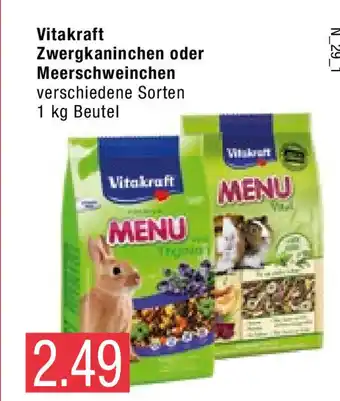 Marktkauf Vitakraft Zwergkaninchen oder Meerschweinchen 1kg Beutel Angebot