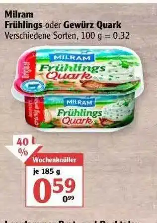 Globus Milram Frühlings Oder Gewürz Quark Angebot