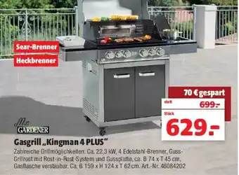 Hagebau Mr.gardener Gasgrill „kingman 4 Plus“ Angebot