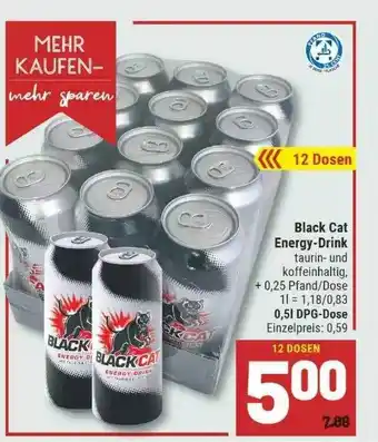 Marktkauf Black Cat Energy Drink Angebot