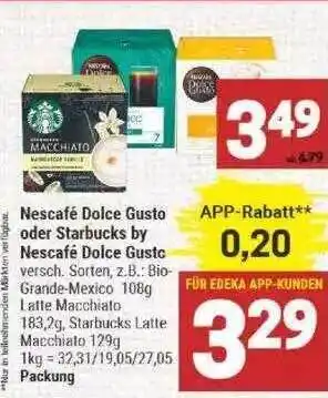 Marktkauf Nescafé Dolce Gusto Oder Starbucks By Nescafé Dolce Gusto Angebot