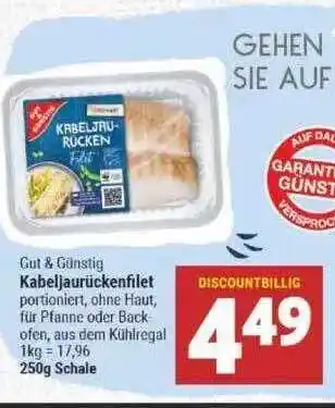 Marktkauf Gut & Günstig Kabeljaurückenfilet Angebot