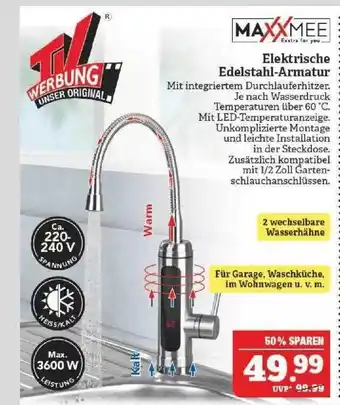 Marktkauf Maxxmee Elektrische Edelstahl-armatur Angebot