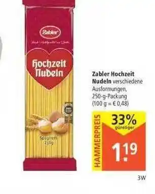 Marktkauf Zabler Hochzeit Nudeln Angebot