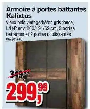 Möbelfundgrube Armoire à Portes Battantes Kalixtus Angebot