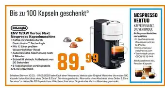 Saturn Env 120.w Vertuo Next Nespresso Kapselmaschine Delonghi Angebot