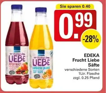 WEZ Edeka Frucht Liebe Säfte 1L Flasche Angebot