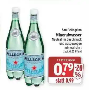 Wasgau San Pellegrino Mineralwasser Angebot