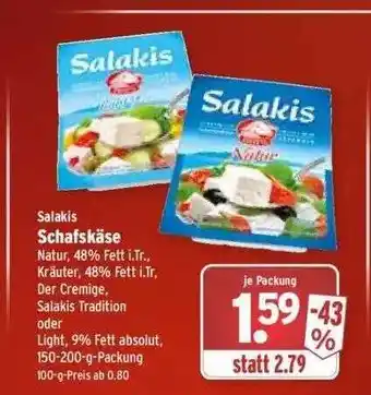 Wasgau Salakis Schafskäse Angebot