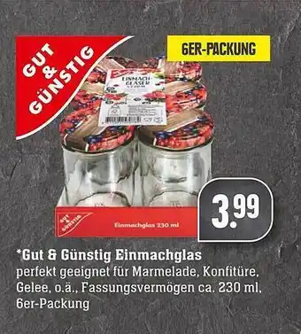 E-Center Gut & Günstig Einmachglas Angebot