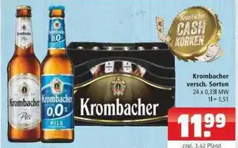 Getränkehaus Krombacher Versch. Sorten Angebot