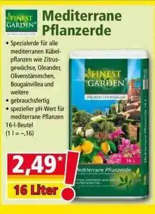 Norma Finest Garden Mediterrane Pflanzerde Angebot