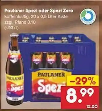 Netto Marken-Discount Paulaner Spezi Oder Spezi Zero Angebot