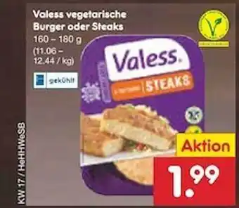 Netto Marken-Discount Valess Vegetarische Burger Oder Steaks Angebot