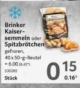 Selgros Brinker Kaisersemmeln Oder Spitzbrötchen Angebot