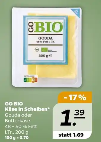 NETTO Go Bio Kase in Scheiben 200 g Angebot