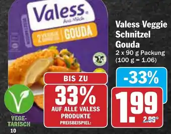 AEZ Valess Veggie Schnitzel Gouda 2x90g Packung Angebot