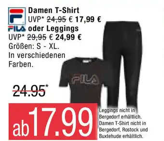 Marktkauf Fila Damen T-Shirts oder Leggings Angebot