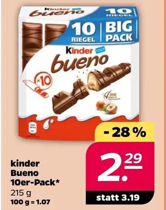 NETTO Kinder Bueno 10er-Pack 215 g Angebot