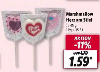 Lidl Marshmallow herz am stiel Angebot