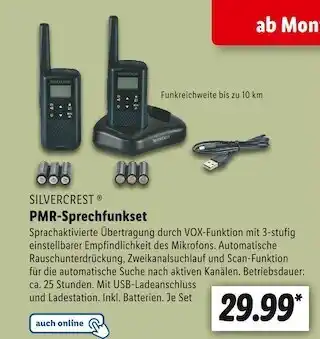 Lidl Silvercrest pmr-sprechfunkset Angebot