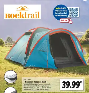 Lidl Rocktrail 4-personen-doppeldachzelt Angebot