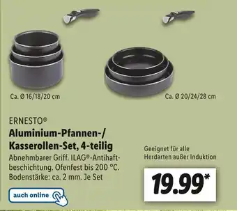 Lidl Ernesto® aluminium-pfannen-/ kasserollen-set Angebot