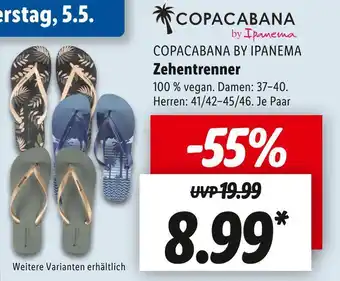 Lidl Copacabana by ipanema zehentrenner Angebot