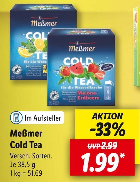 Meßmer cold tea Angebot bei Lidl