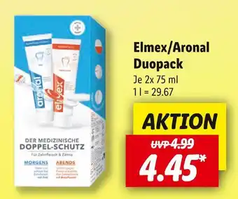 Lidl Elmex/aronal duopack zahnpaste Angebot