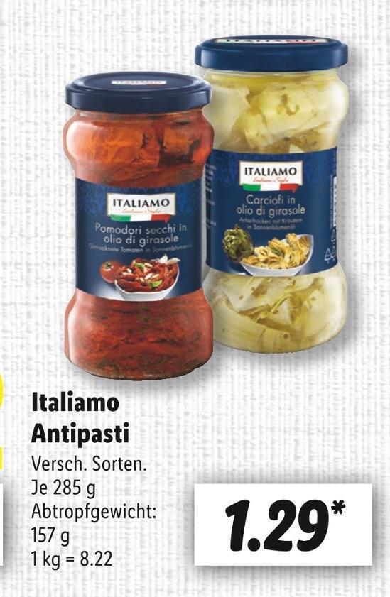 Italiamo antipasti Angebot bei Lidl