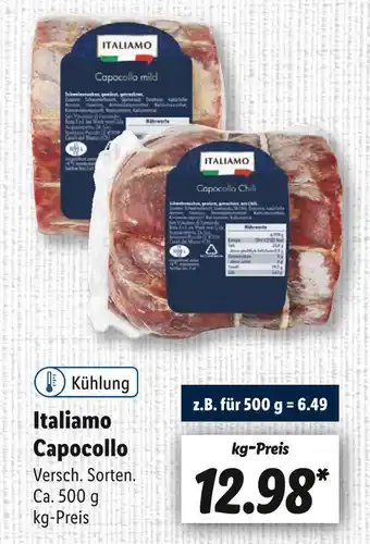 Lidl Italiamo capocollo Angebot