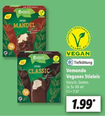 Lidl Vemondo veganes stieleis Angebot