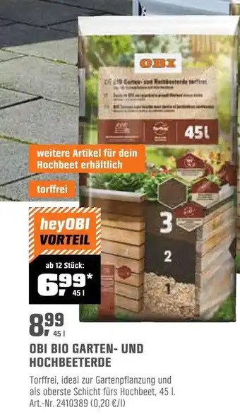 OBI Obi bio garten- und hochbeeterde Angebot