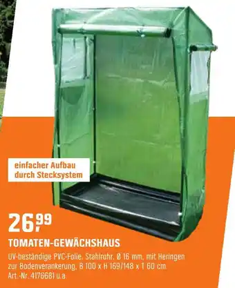 OBI Tomaten-gewächshaus Angebot