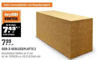 OBI Osb-3-verlegeplatte 2 Angebot