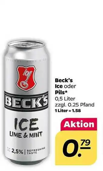 NETTO Becks Ice Oder Pils Angebot