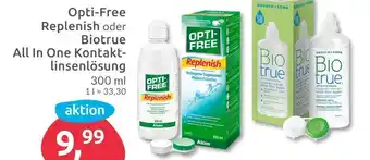 Budni Opti-free oder biotrue replenish oder all in one kontaktlinsenlösung Angebot