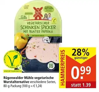 Marktkauf Rügenwalder Mühle vegetarische Wurstalternative 80 g Angebot