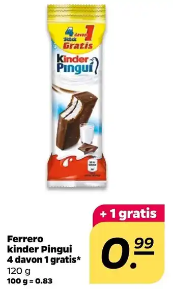 NETTO Ferrero Kinder Pingui 4 davon 1 gratis 120 g Angebot