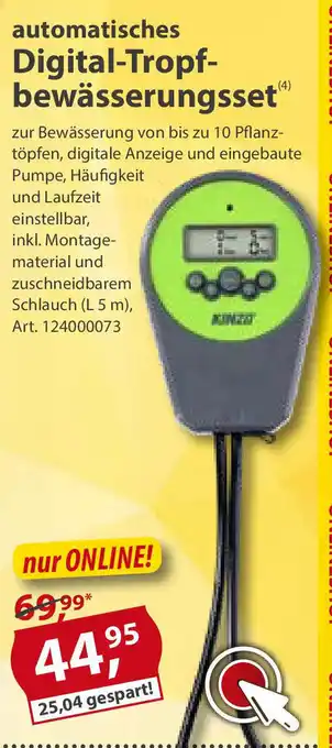 Sonderpreis Baumarkt Automatisches Digital Tropfbewässerungsset Angebot