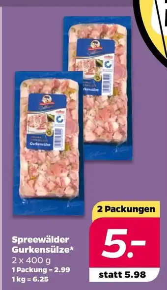 NETTO Spreewalder Gurkensulze 2*400 g Angebot