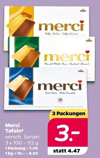 NETTO Merci Tafeln 3*100/112 g Angebot