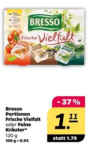 NETTO Bresso Portionen Frische Vielfalt oder Feine Krauter 120 g Angebot